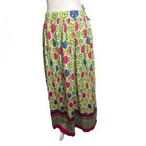Pretty One crinkle Banjara style skirt NWT L stunning bright colours  gold maxi